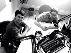 Chris and Charlie are interviewed for Mom, I'm A Thespian on CFCR Saskatoon.